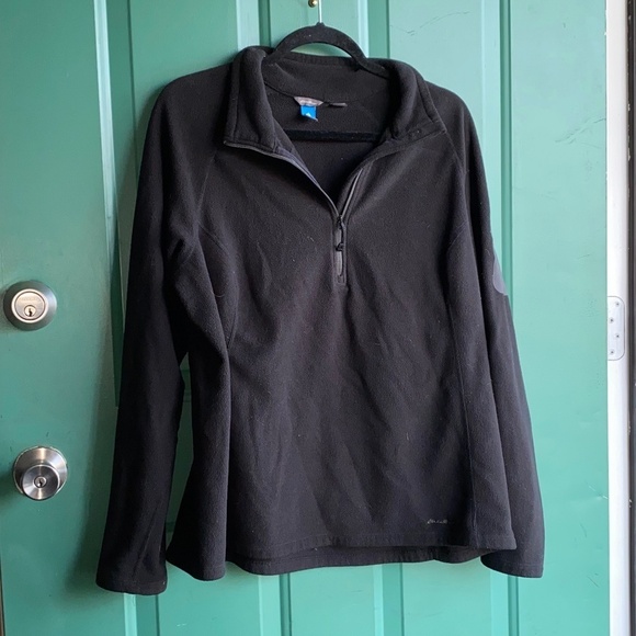 Eddie Bauer ladies size 2x fleece pullover black - Picture 1 of 6